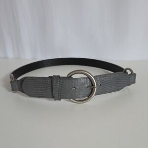 Carlisle Gray Leather Belt.  Size XS